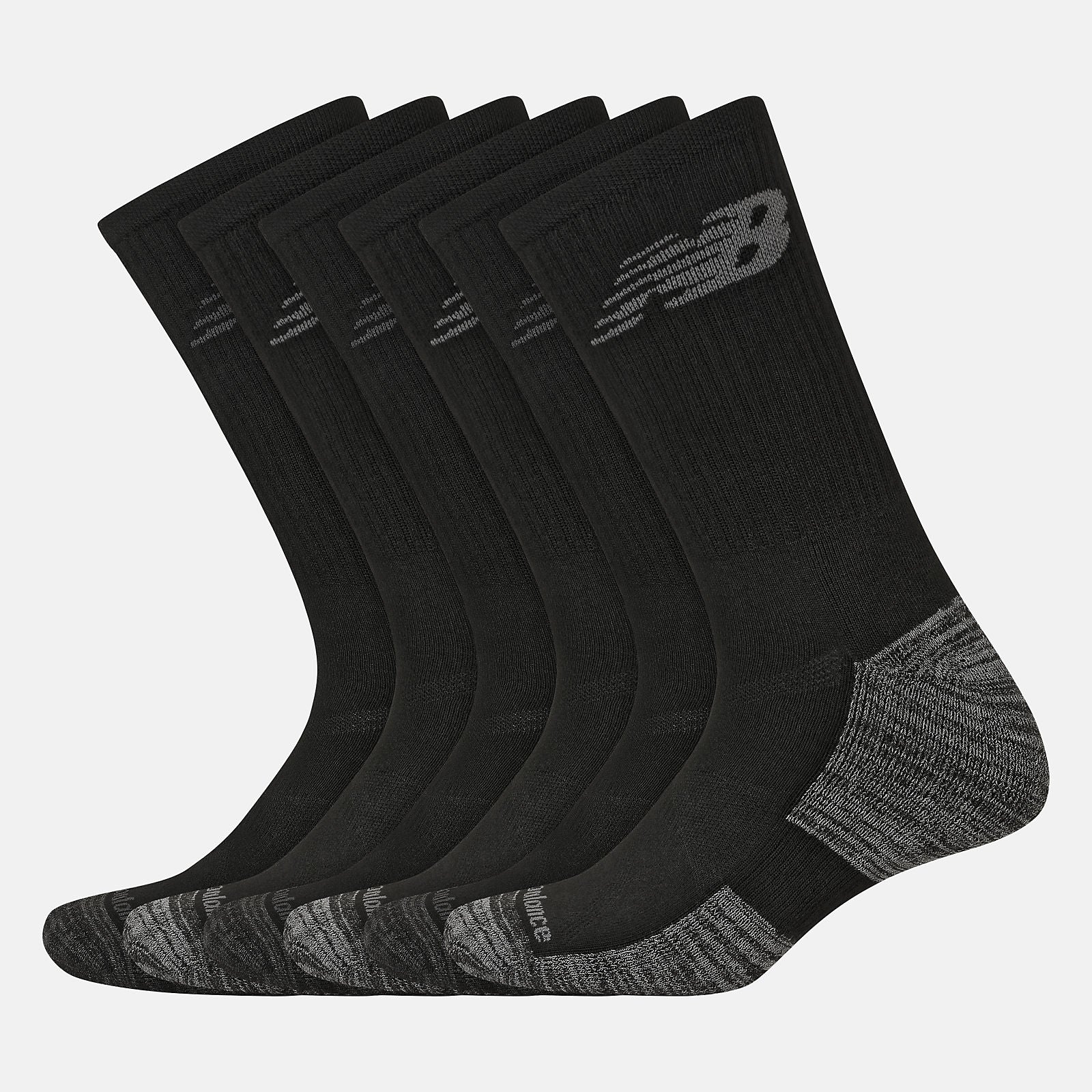 New Balance Performance Cushion Crew Socks 6 Pack