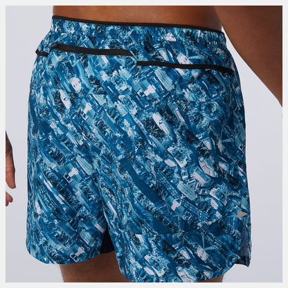 New Balance NYC Marathon Printed Impact Run 5 Inch Short