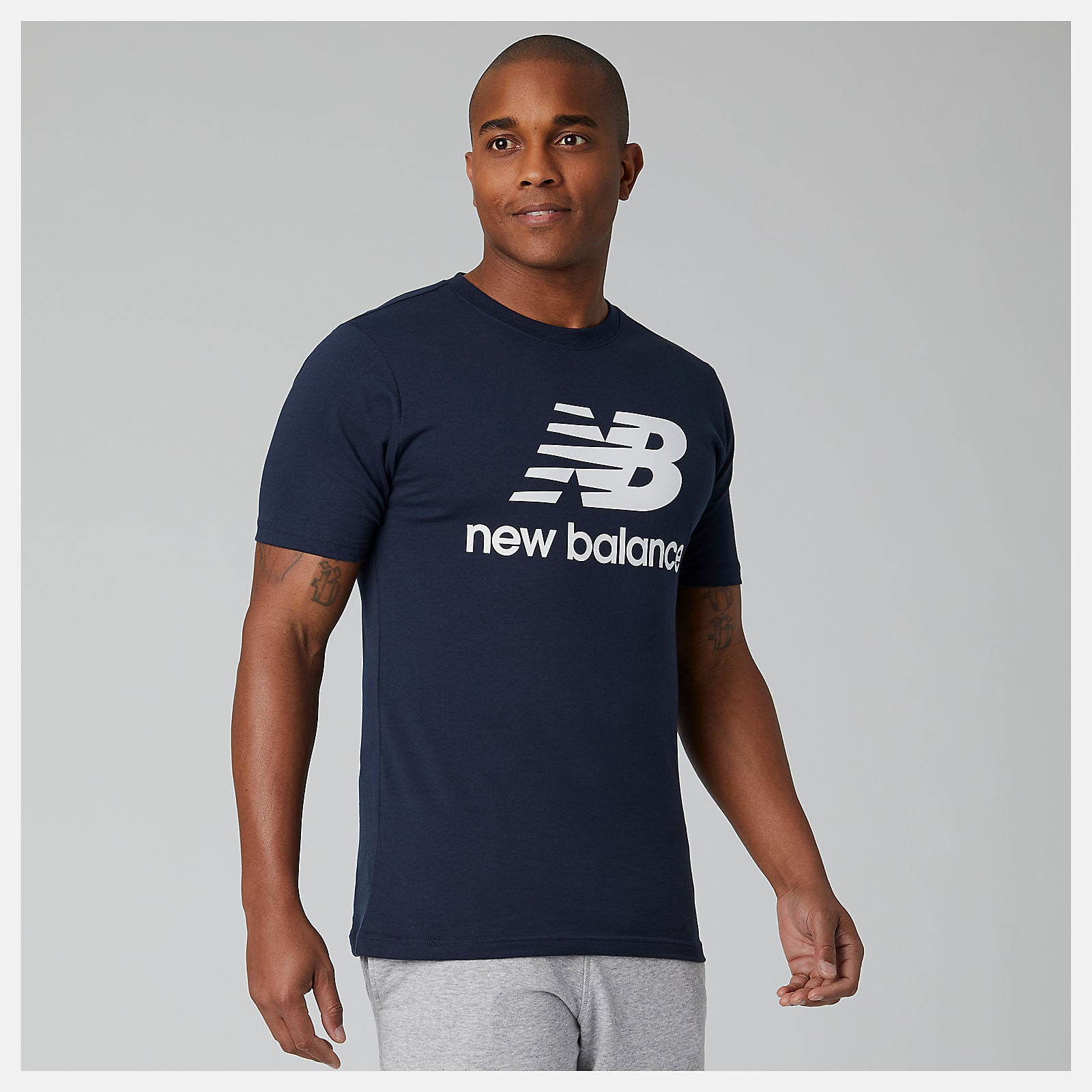 New Balance Essentials Stacked Logo Tee