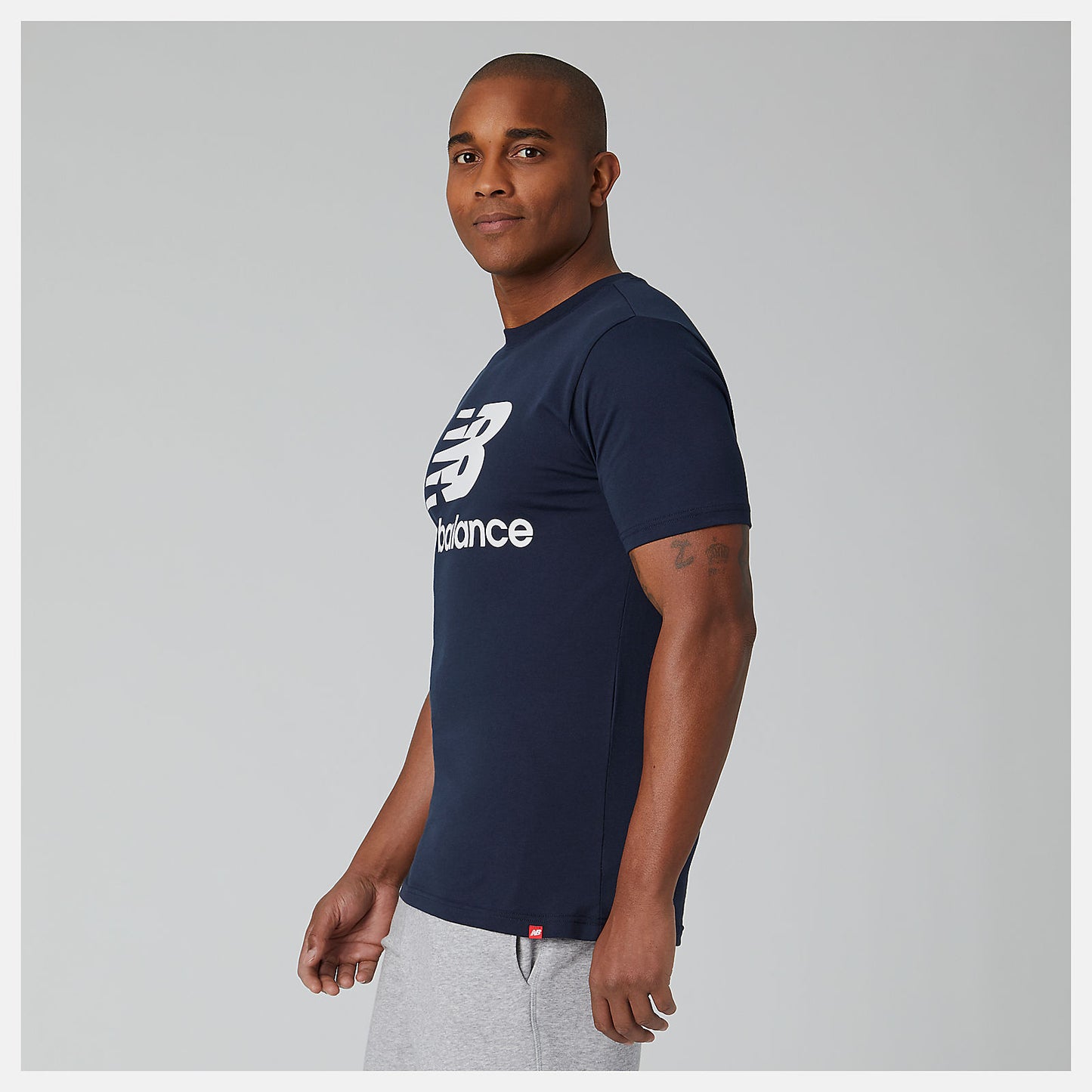 New Balance Essentials Stacked Logo Tee
