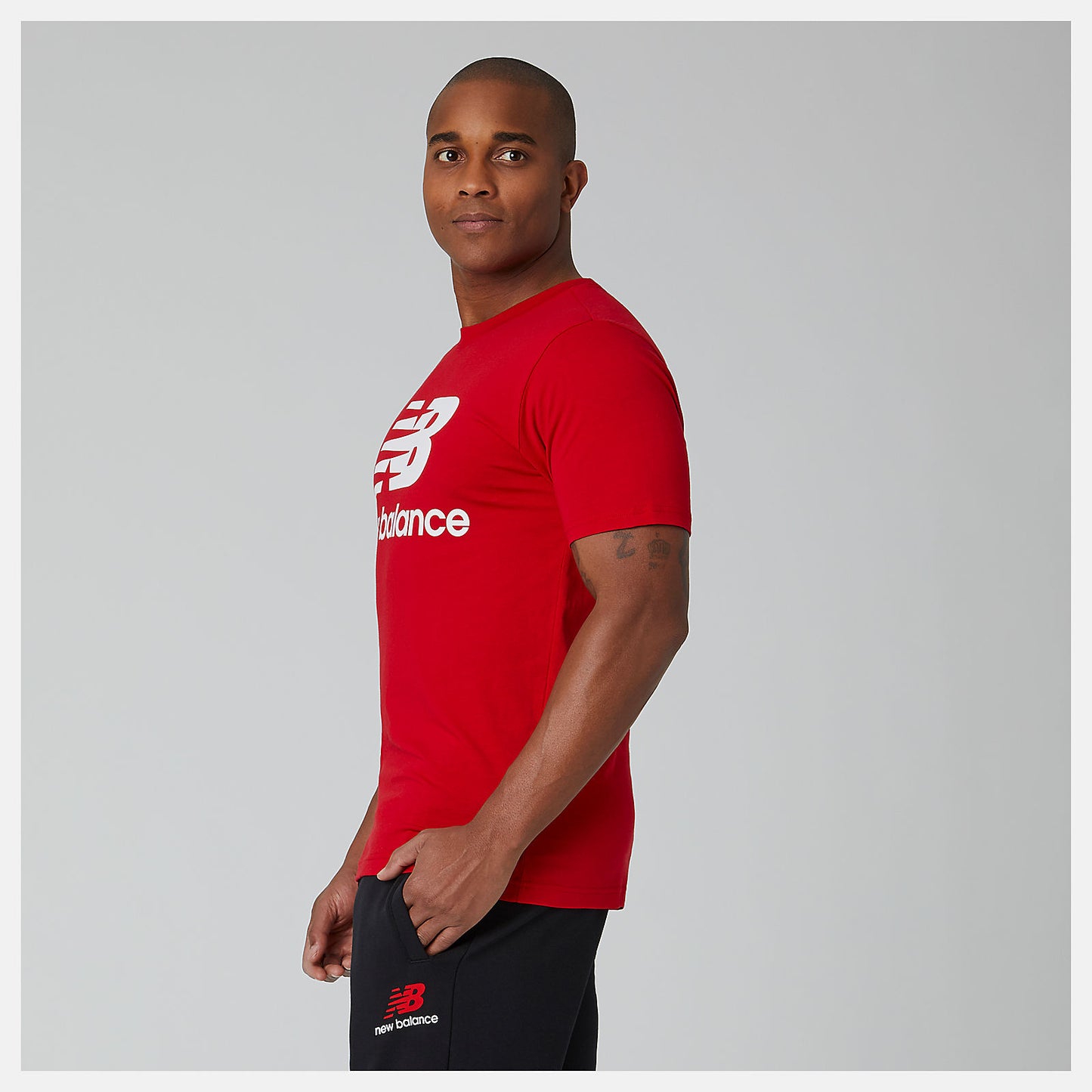 New Balance Essentials Stacked Logo Tee
