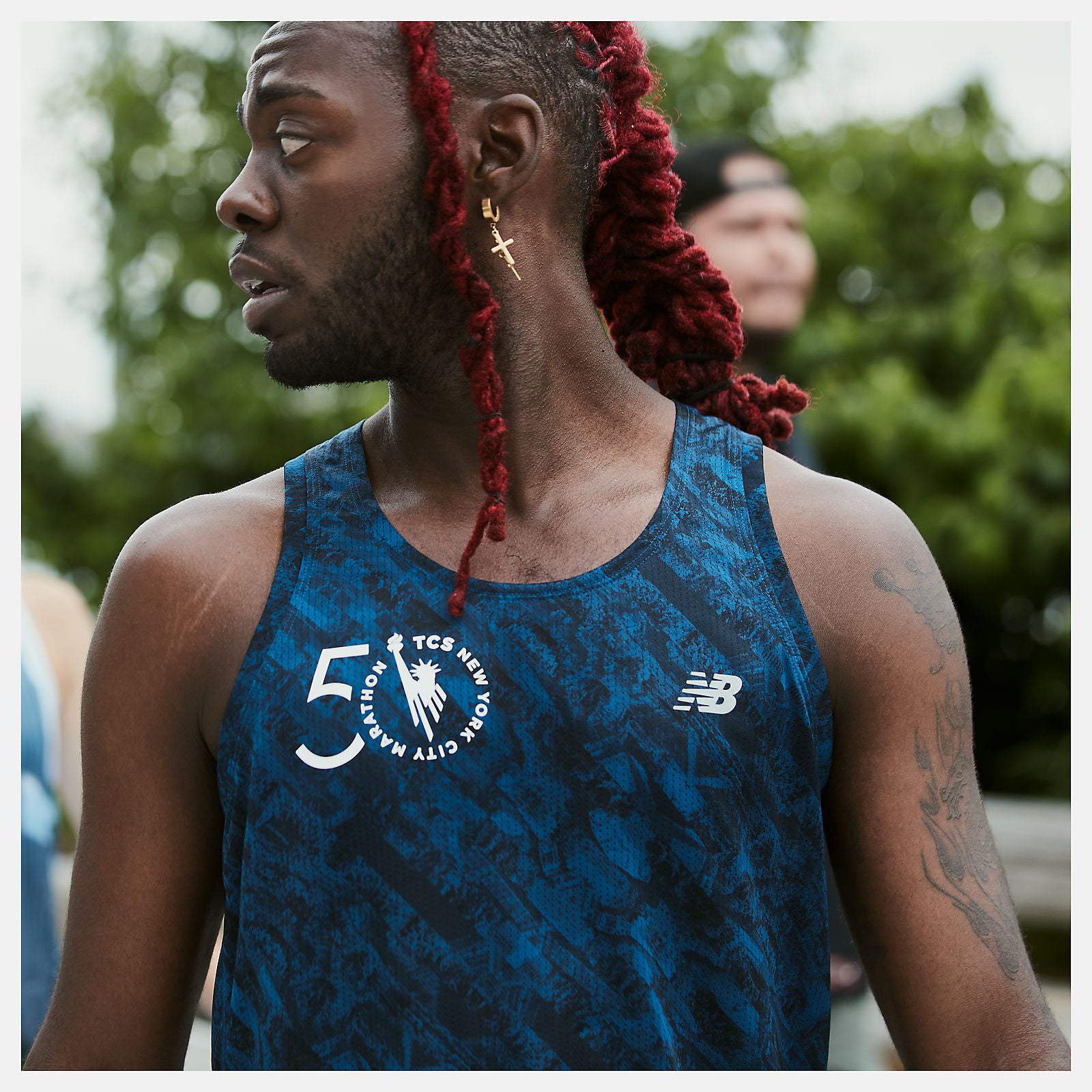 New Balance NYC Marathon Printed Impact Run Singlet
