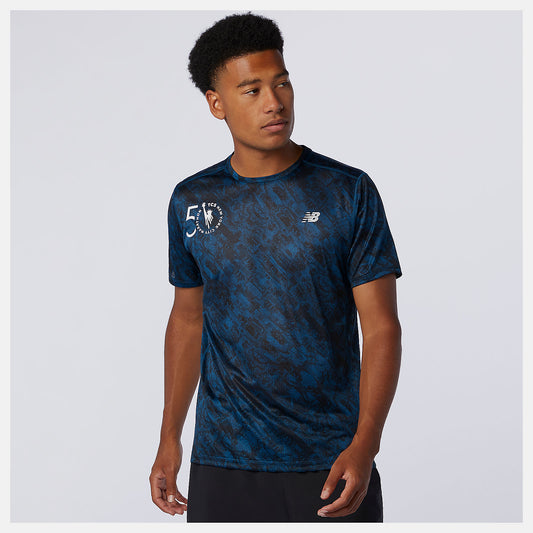 New Balance NYC Marathon Printed Impact Run Short Sleeve