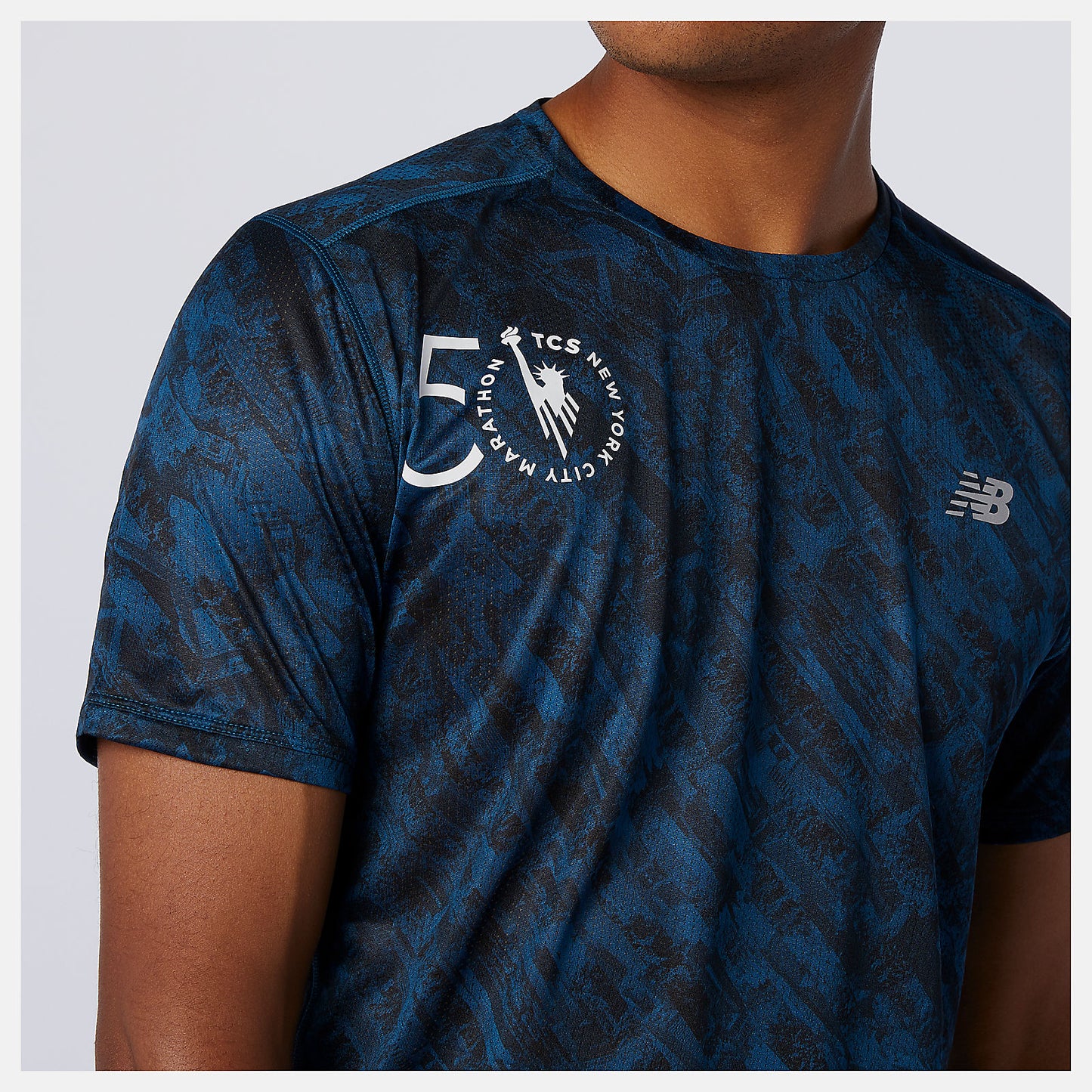New Balance NYC Marathon Printed Impact Run Short Sleeve