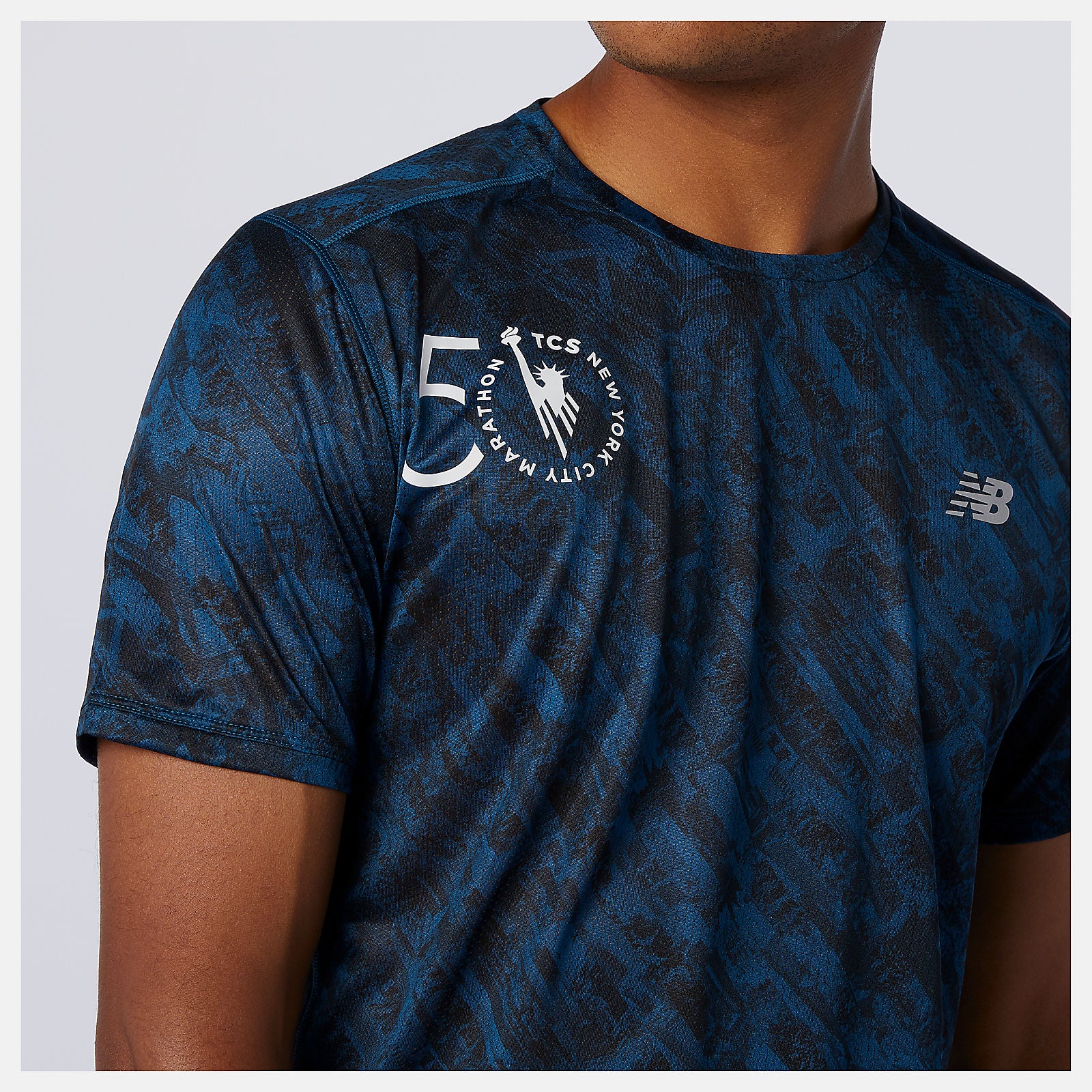 New Balance NYC Marathon Printed Impact Run Short Sleeve