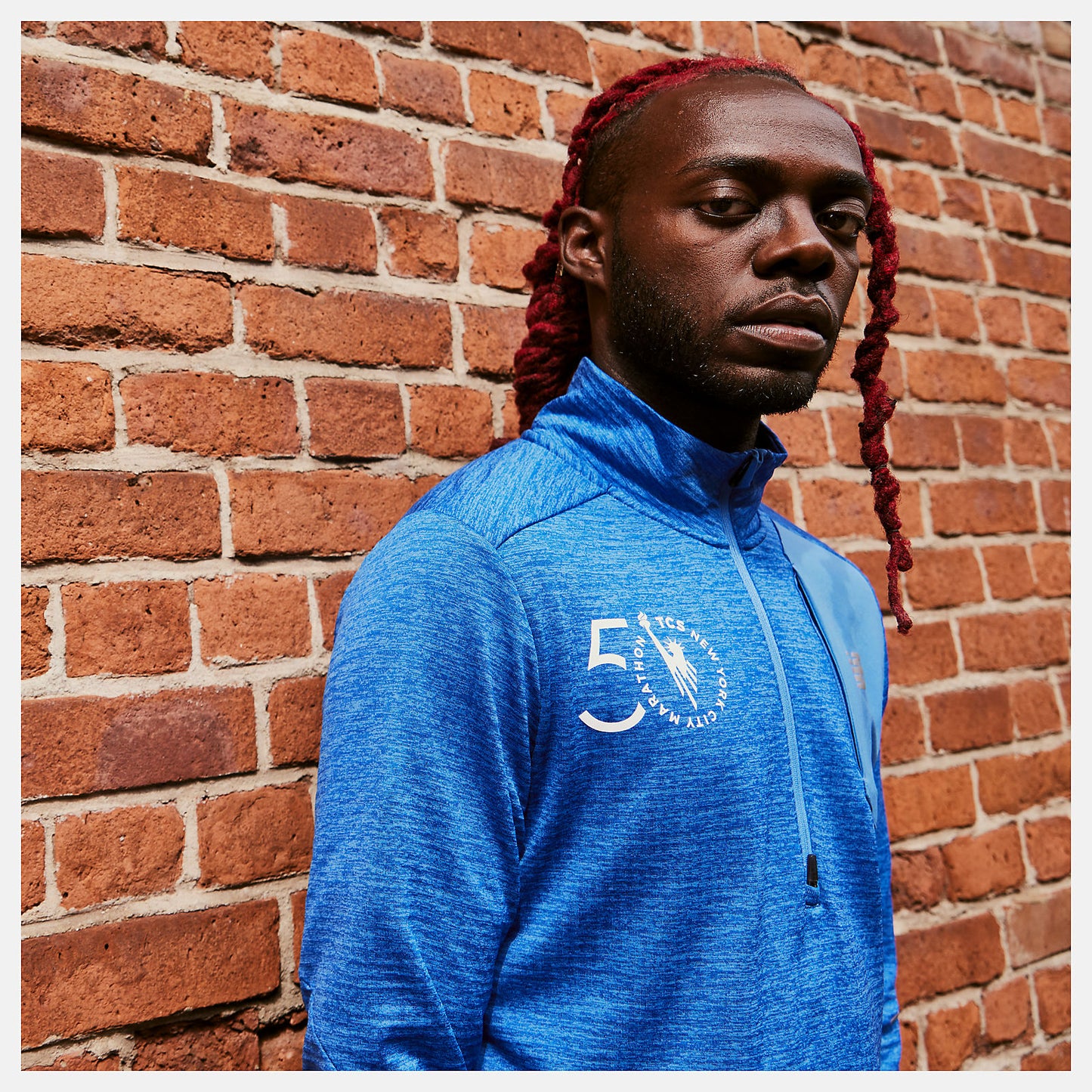 New Balance NYC Marathon Impact Run Grid Back Half Zip