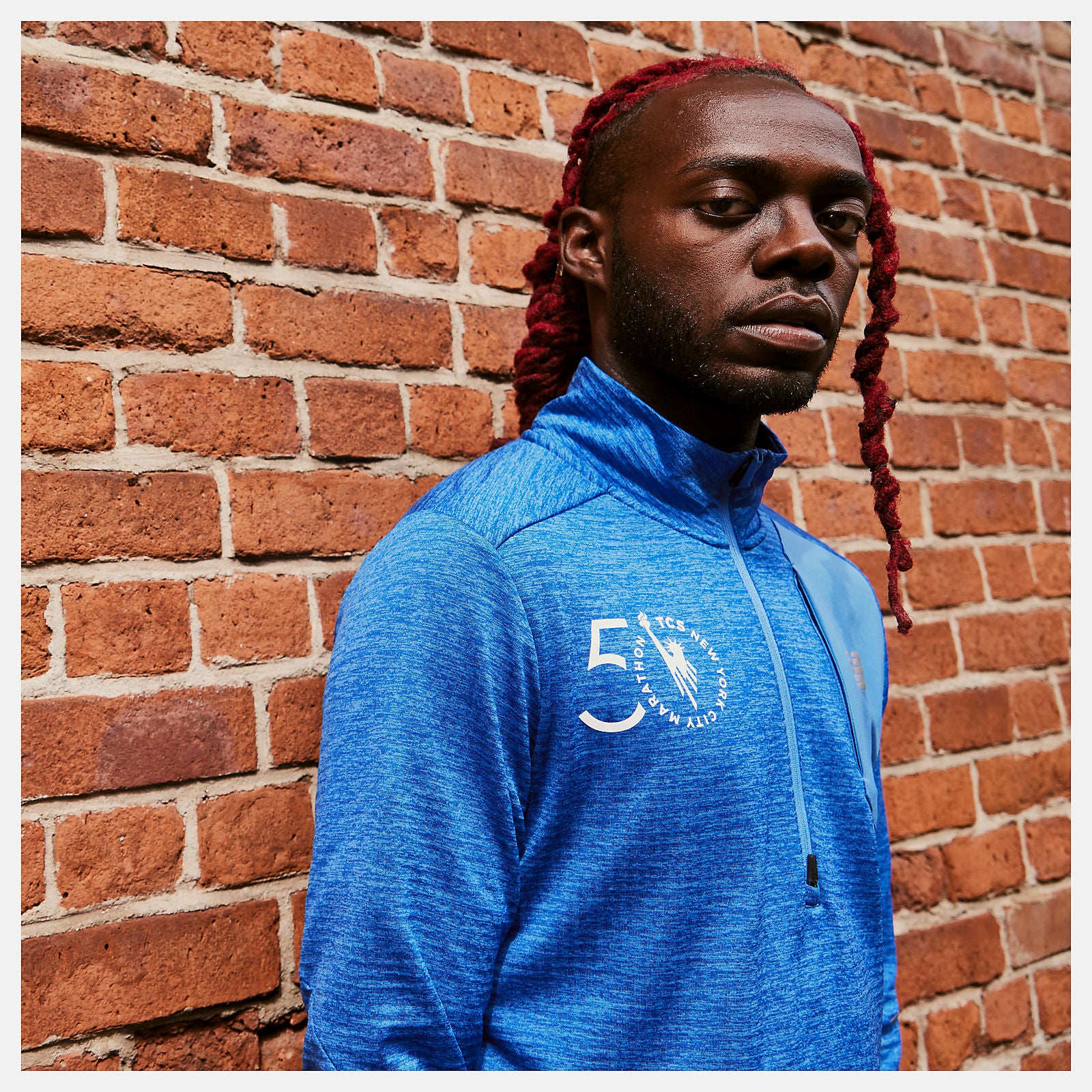 New Balance NYC Marathon Impact Run Grid Back Half Zip
