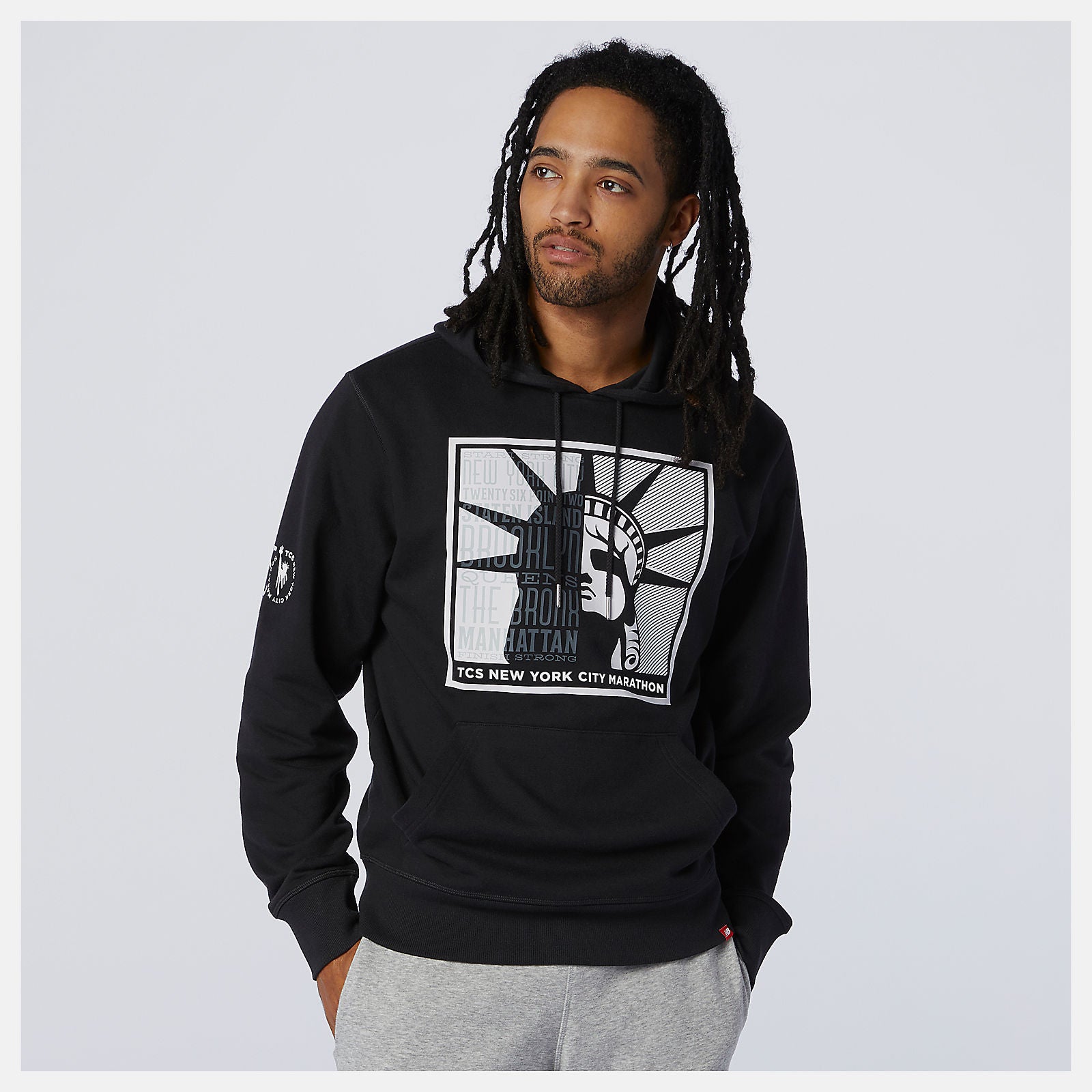 New Balance NYC Marathon Essentials Stacked Logo Po Hoodie