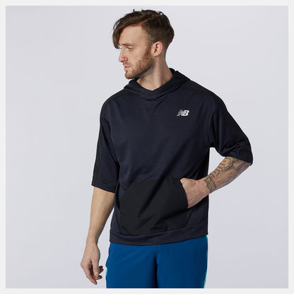 New Balance Tenacity Lightweight Knit Short Sleeve Hoodie
