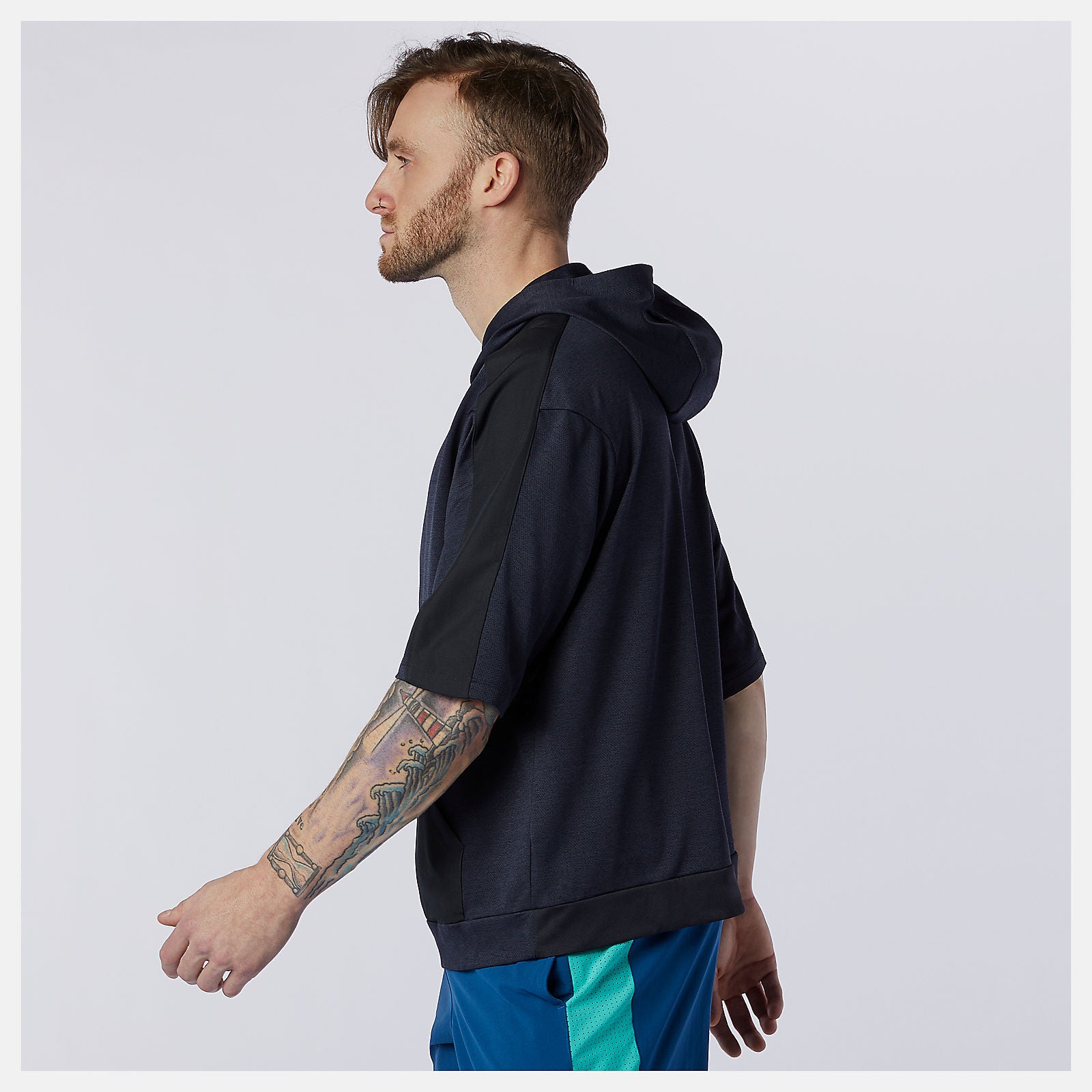 New Balance Tenacity Lightweight Knit Short Sleeve Hoodie
