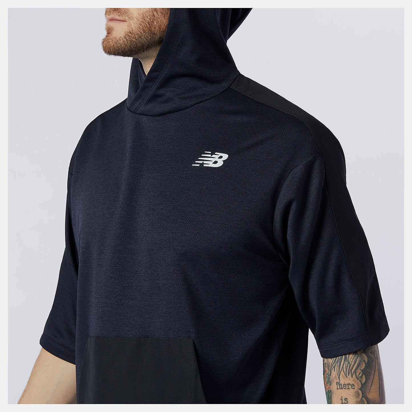 New Balance Tenacity Lightweight Knit Short Sleeve Hoodie