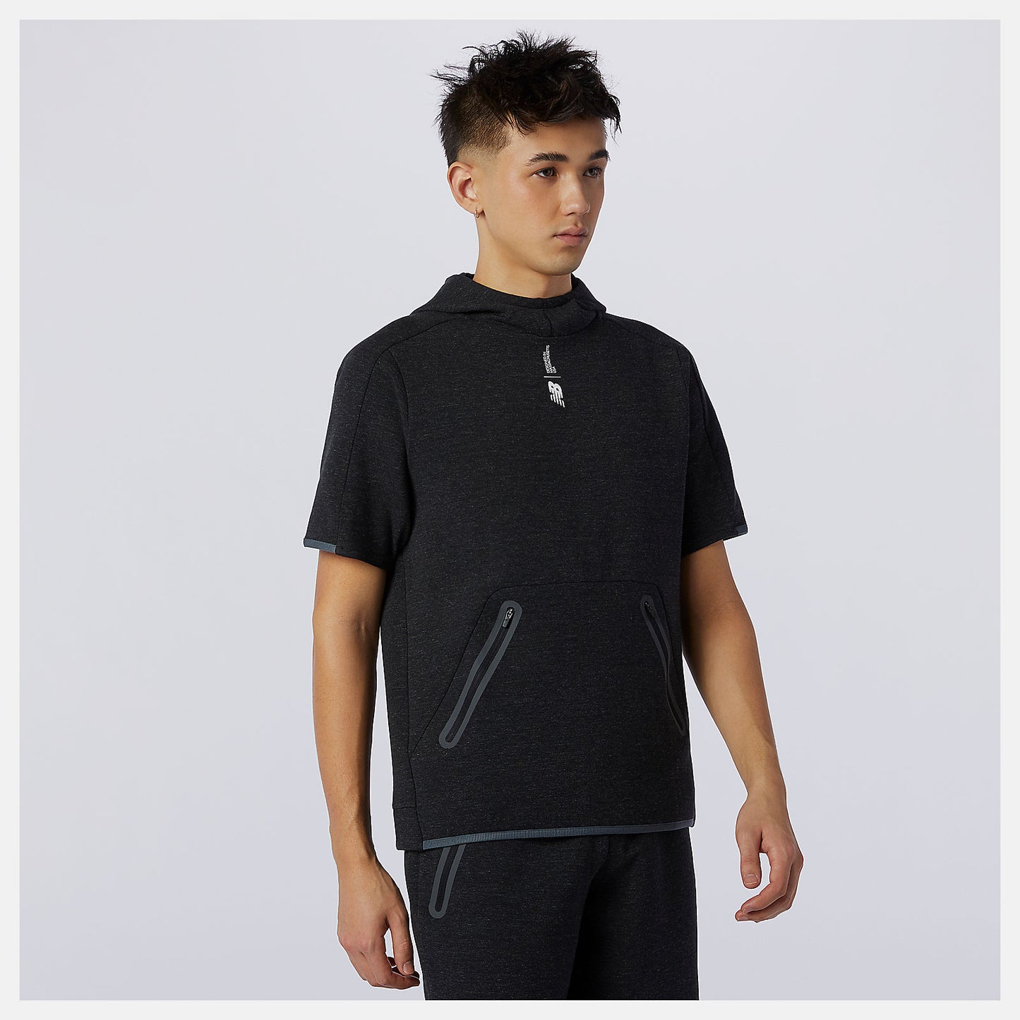 New Balance Fortitech Fleece Short Sleeve Hoodie