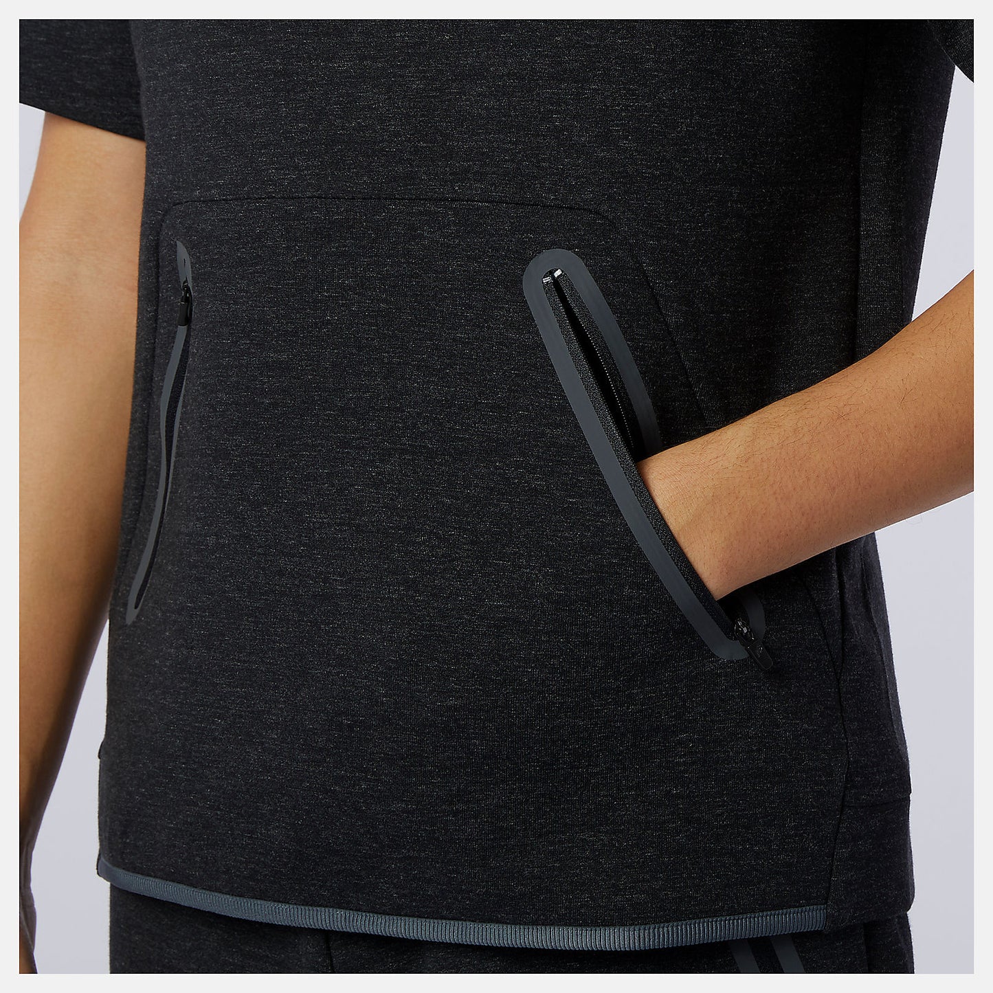 New Balance Fortitech Fleece Short Sleeve Hoodie