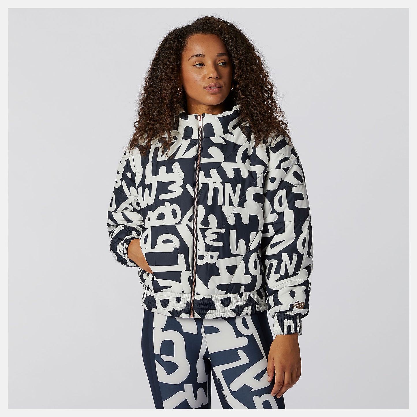 New Balance Determination Packable Printed Quilted Jacket