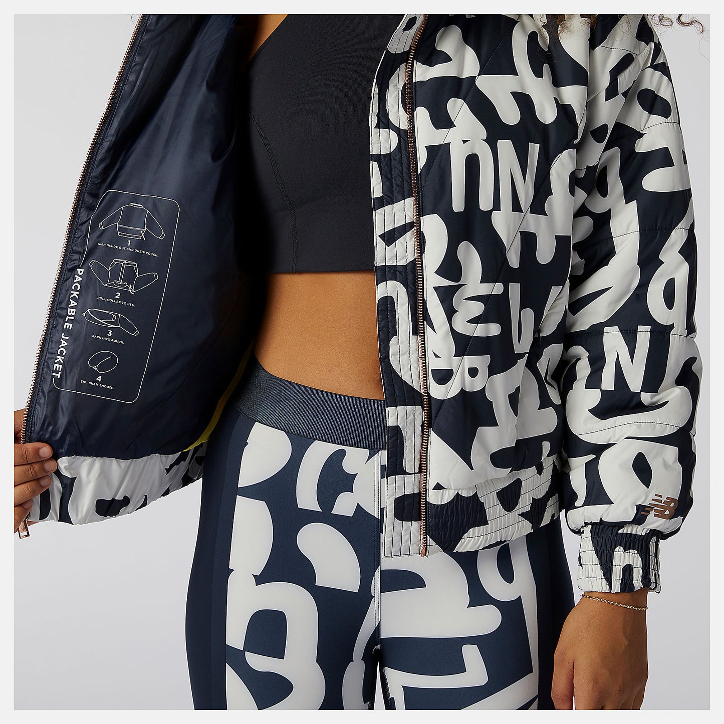 New Balance Determination Packable Printed Quilted Jacket