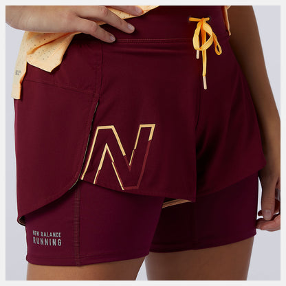 New Balance Printed Impact Run 2 In 1 Short