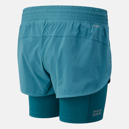 New Balance Printed Impact Run 2 In 1 Short
