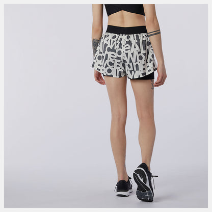 New Balance Relentless 2 In 1 Short Printed