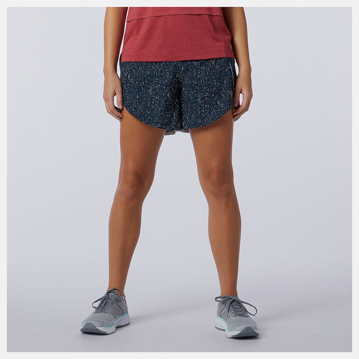 New Balance Printed Impact Run 5 inch Short