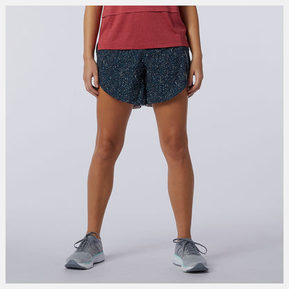 New Balance Printed Impact Run 5 inch Short
