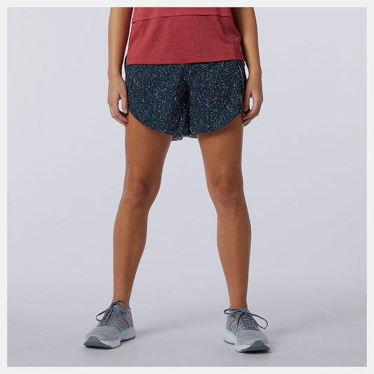 New Balance Printed Impact Run 5 inch Short