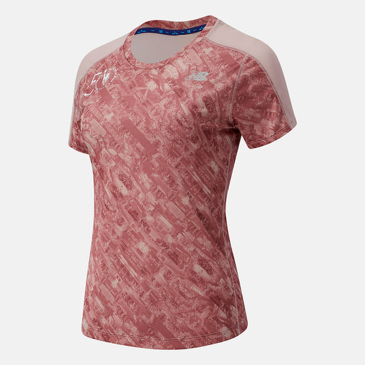 New Balance NYC Marathon Printed Impact Run Short Sleeve