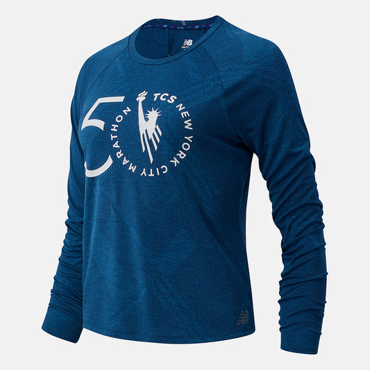 New Balance NYC Marathon Q Speed Fuel Jacquard Long Sleeve