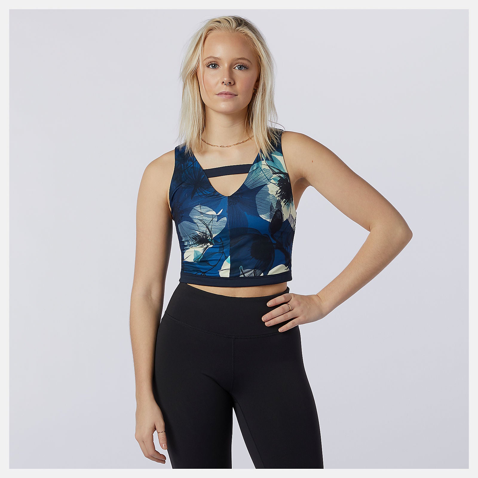 New Balance Transform NBSleek Printed Crop Top