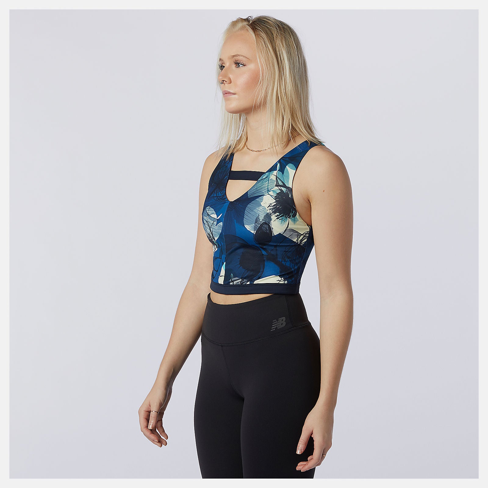 New Balance Transform NBSleek Printed Crop Top