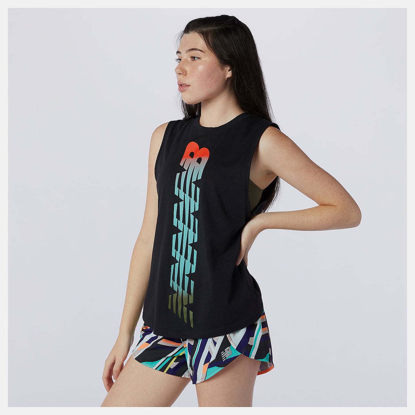 New Balance Relentless Cinched Back Graphic Tank