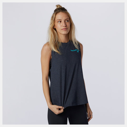 New Balance Relentless Cinched Back Graphic Tank