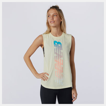 New Balance Relentless Cinched Back Graphic Tank
