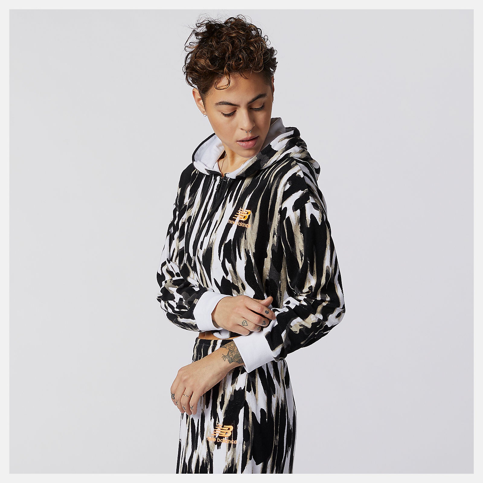 New Balance NB Athletics Collide Printed Terry Hoodie