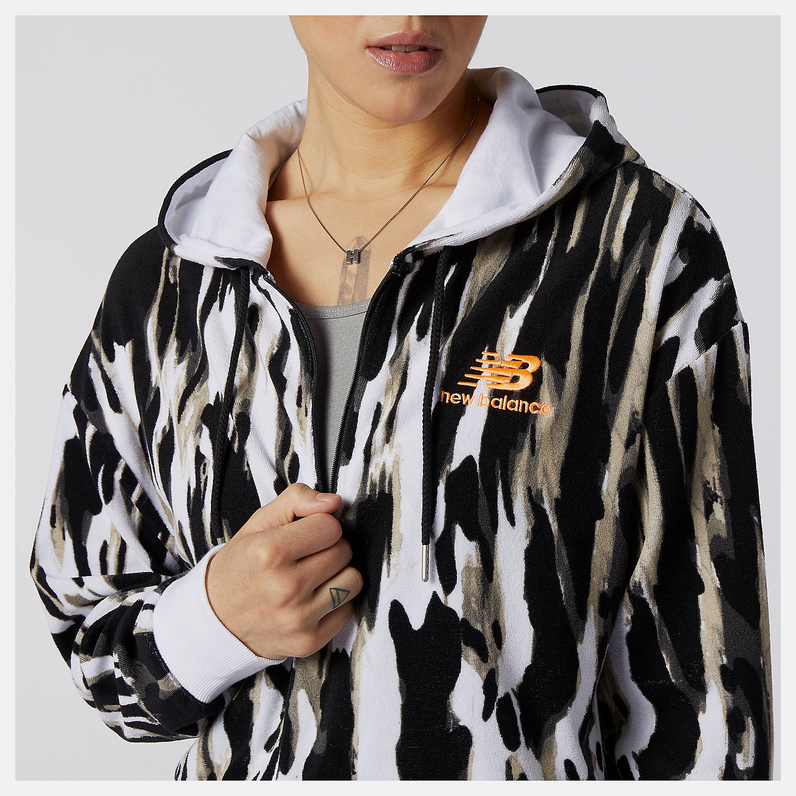 New Balance NB Athletics Collide Printed Terry Hoodie