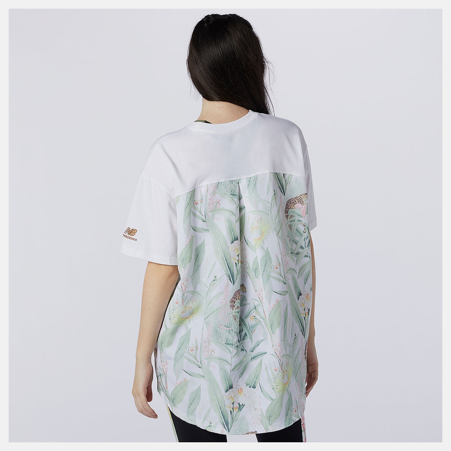New Balance NB Essentials Botanical Knit Woven Mix Tee