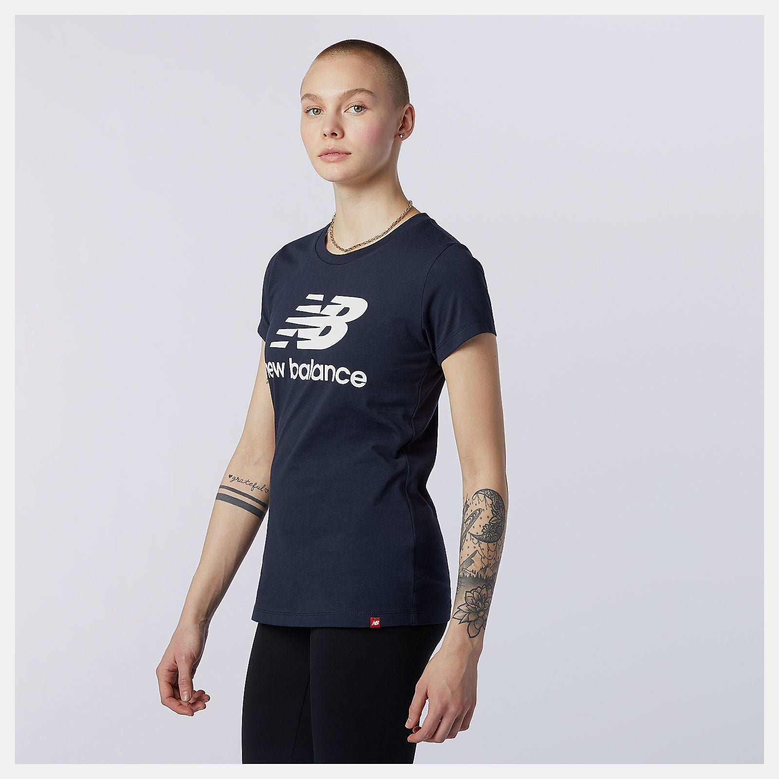 New Balance Essentials Stacked Logo Tee