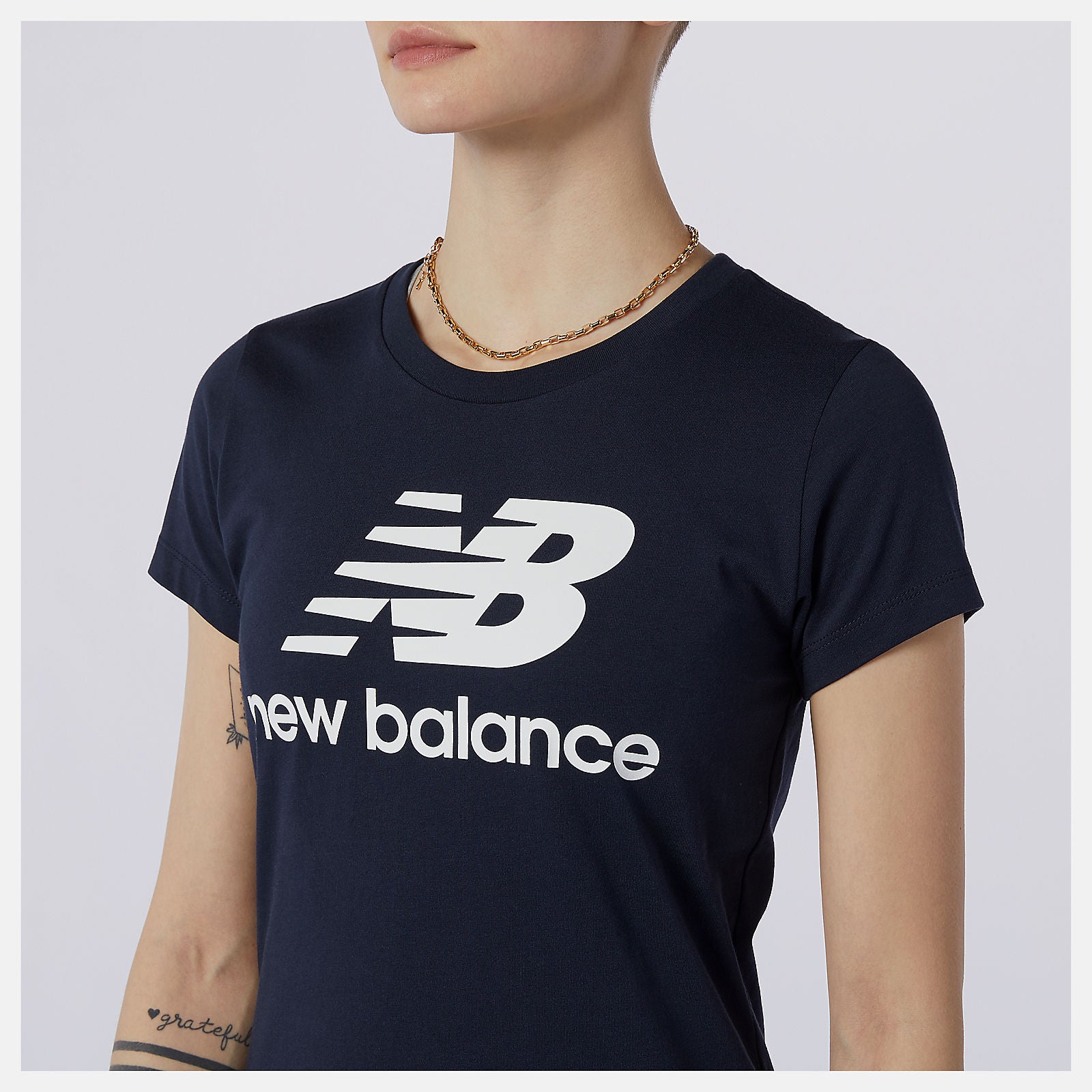 New Balance Essentials Stacked Logo Tee