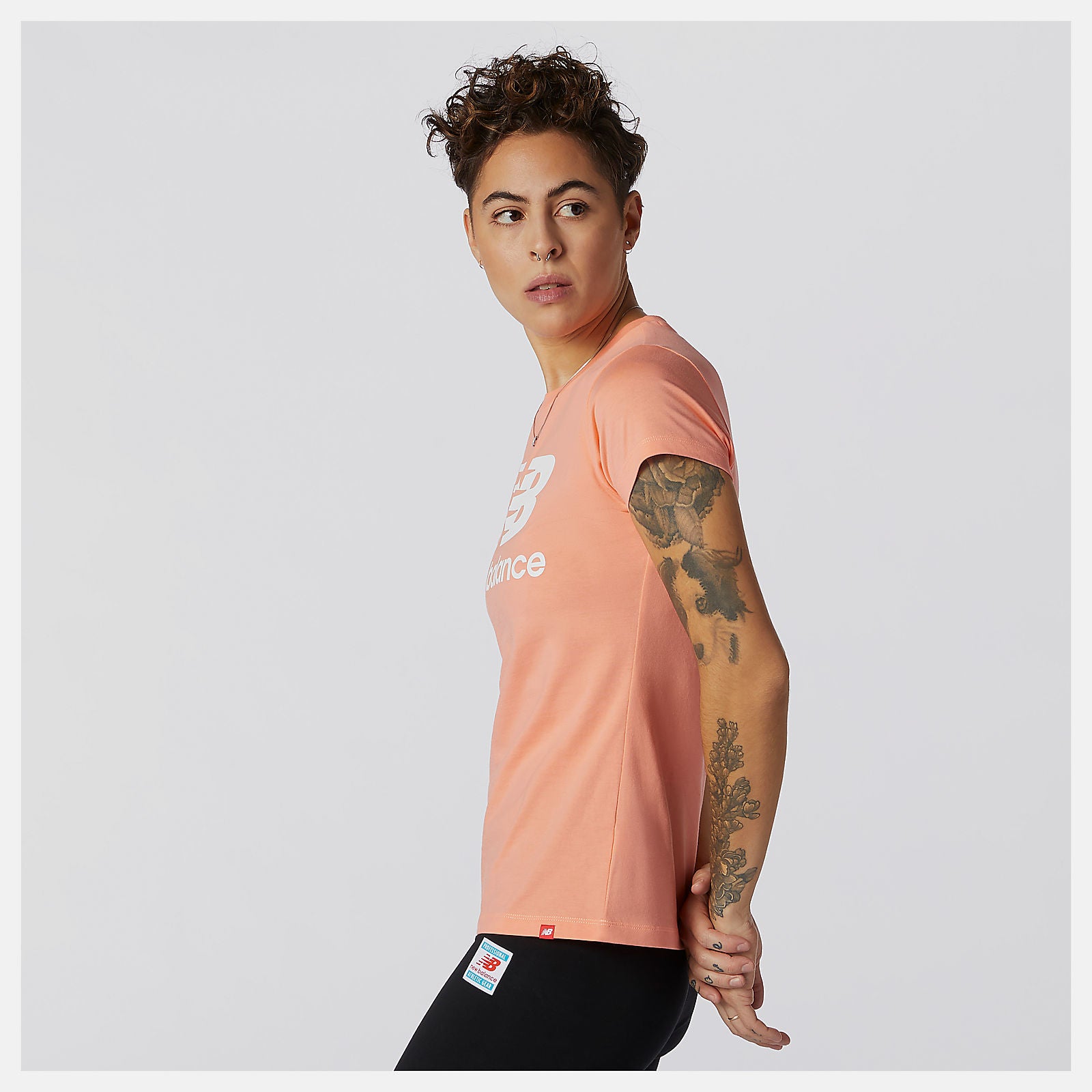 New Balance Essentials Stacked Logo Tee